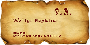 Vályi Magdolna névjegykártya